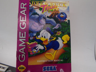 Deep Duck Trouble - Game Gear MANUAL ONLY