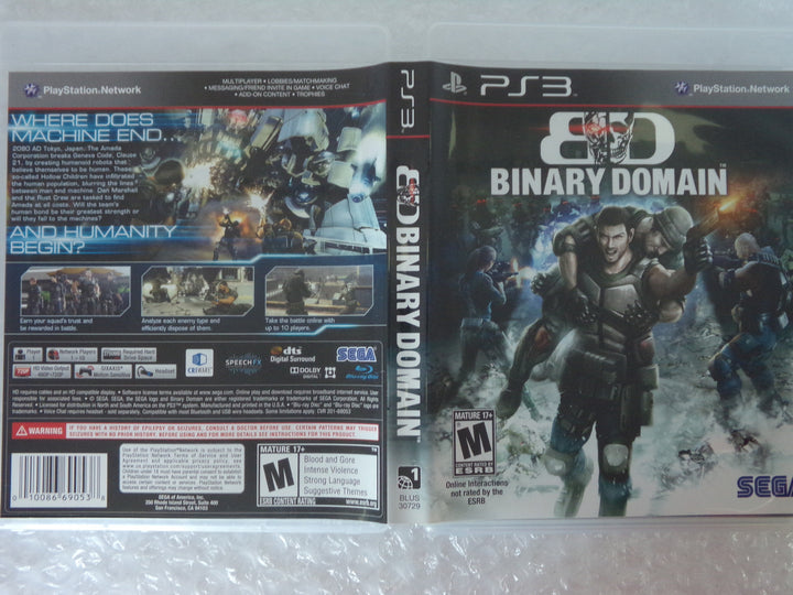 Binary Domain Playstation 3 PS3 Used