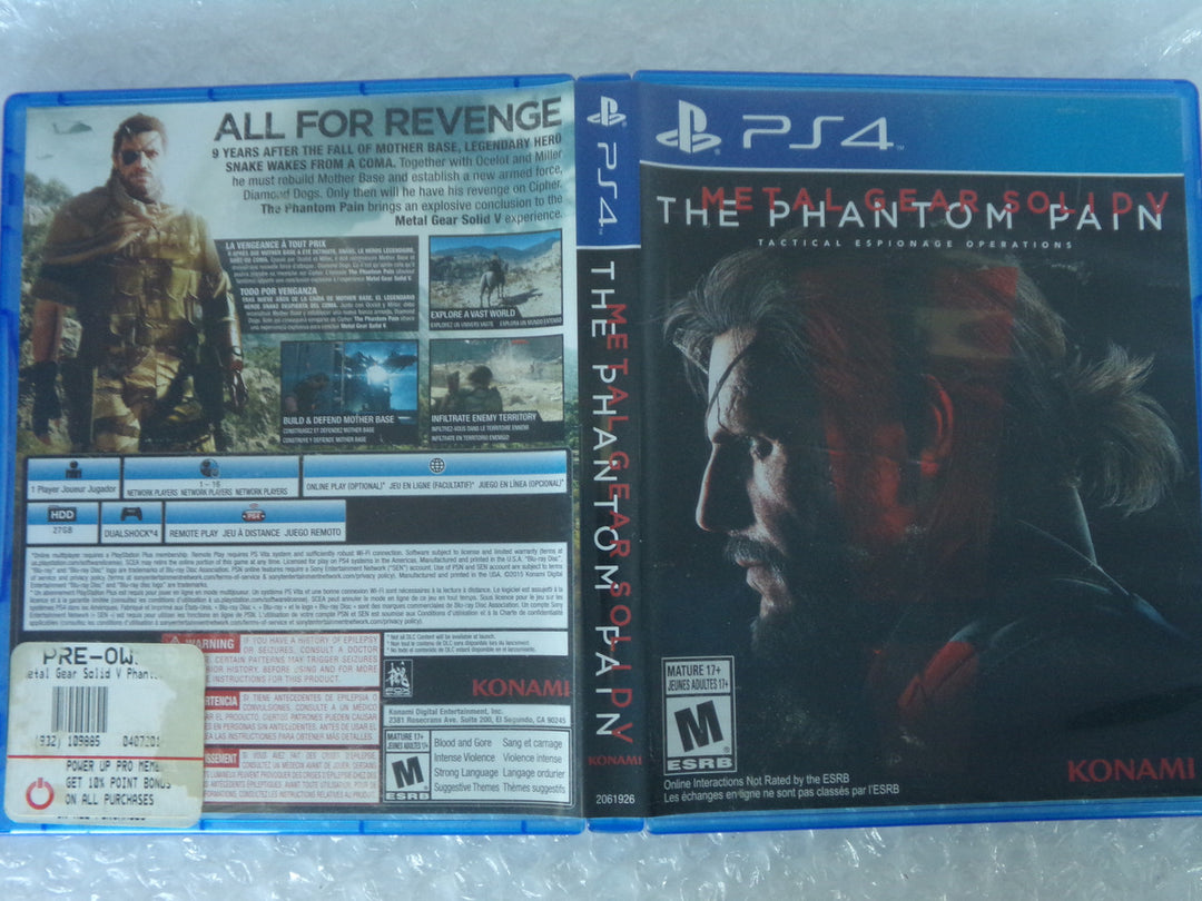 Metal Gear Solid 5: The Phantom Pain Playstation 4  PS4 Used