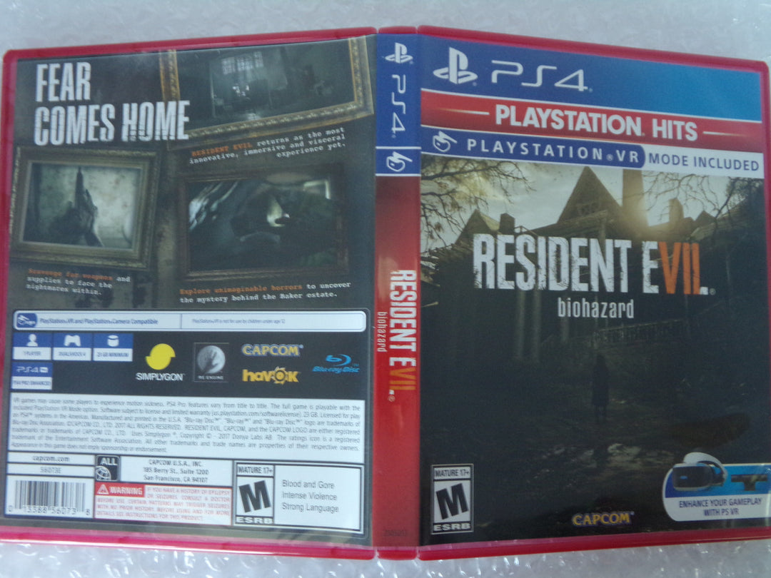 Resident Evil VII 7: Biohazard Playstation 4 PS4 Used   OS102924