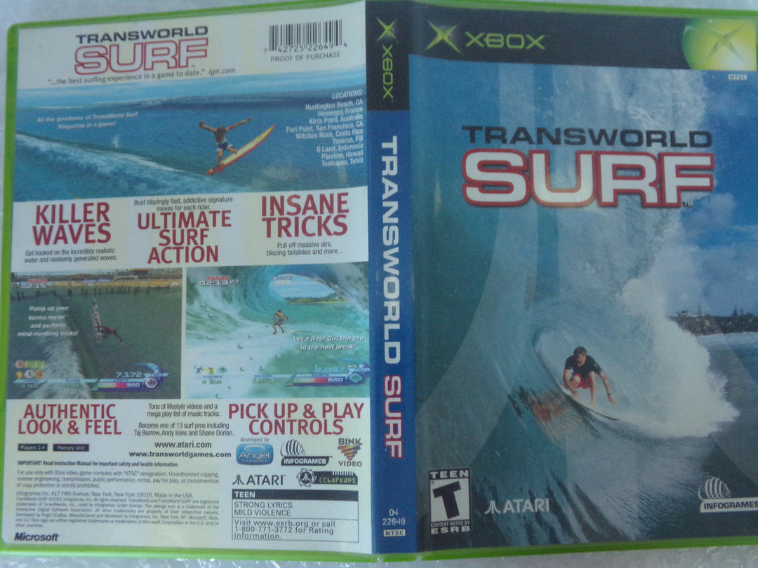 TransWorld Surf Original Xbox Used