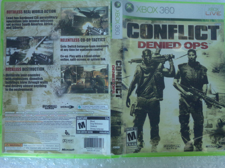Conflict: Denied Ops Xbox 360 Used
