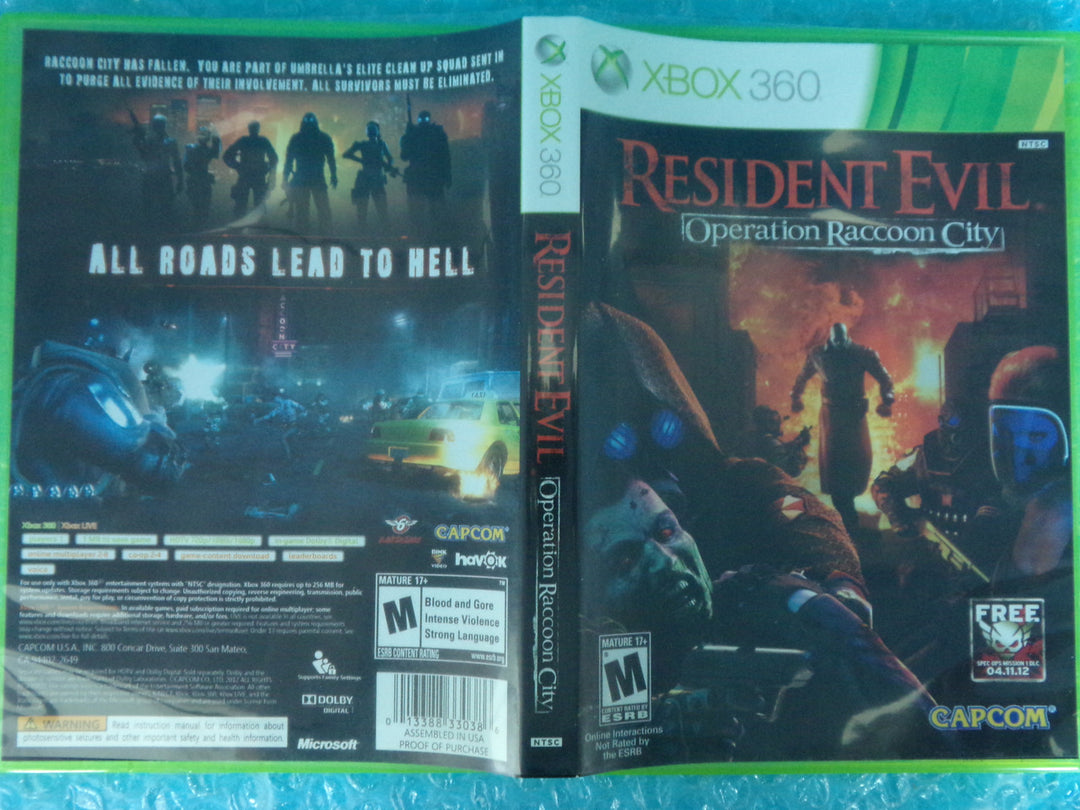 Resident Evil: Operation Raccoon City Xbox 360 Used