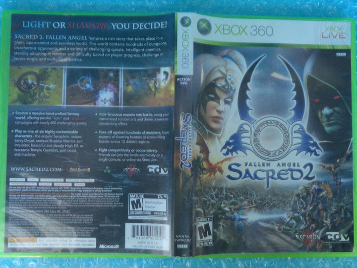 Sacred 2: Fallen Angel Xbox 360 Used