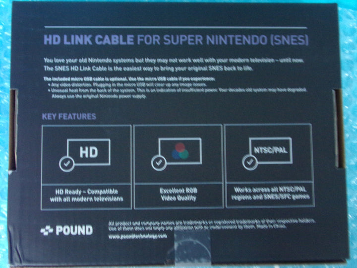 Pound HD Link Cable for Super Nintendo SNES