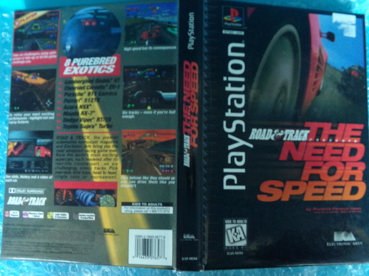 Road & Track Presents: Need for Speed (Long Box) Playstation PS1 Used