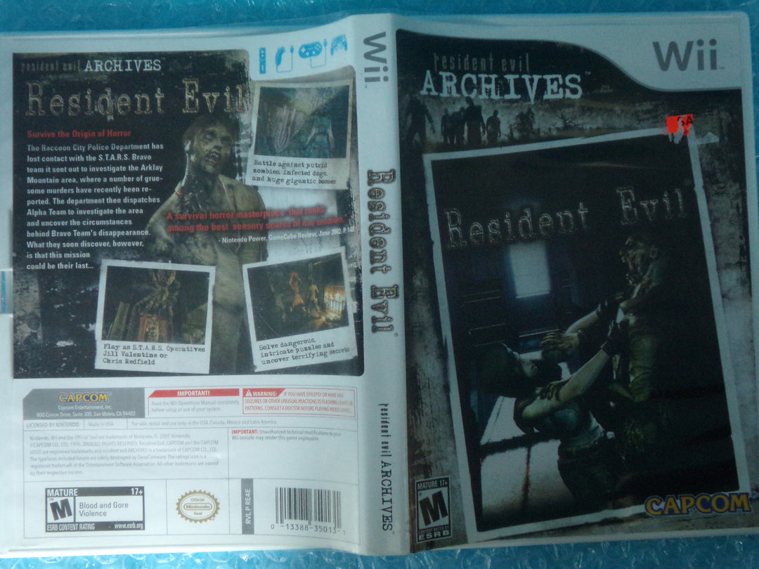 Resident Evil Archives: Resident Evil Wii Used