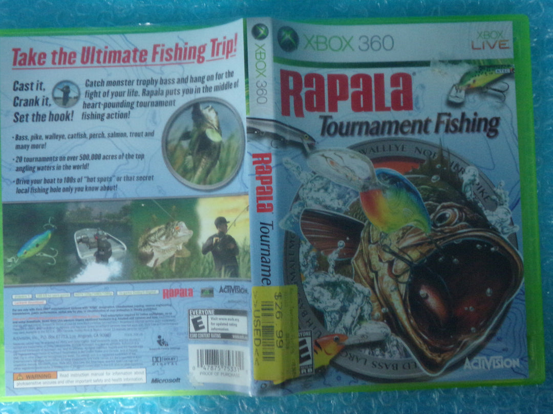 Rapala Tournament Fishing Xbox 360 Used