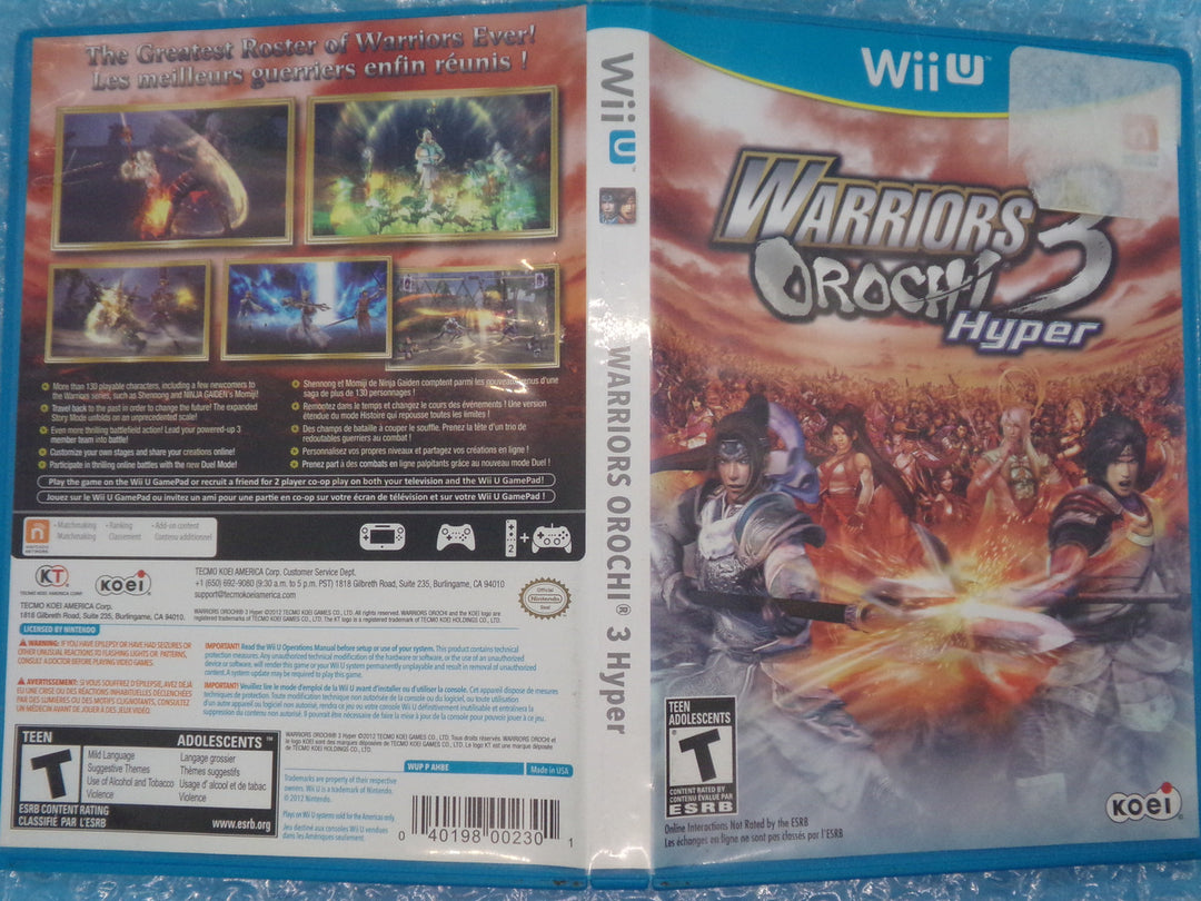 Warriors Orochi 3 Hyper Wii U Used