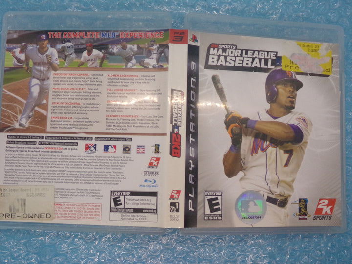 Major League Baseball 2K8 Playstation 3 PS3 Used