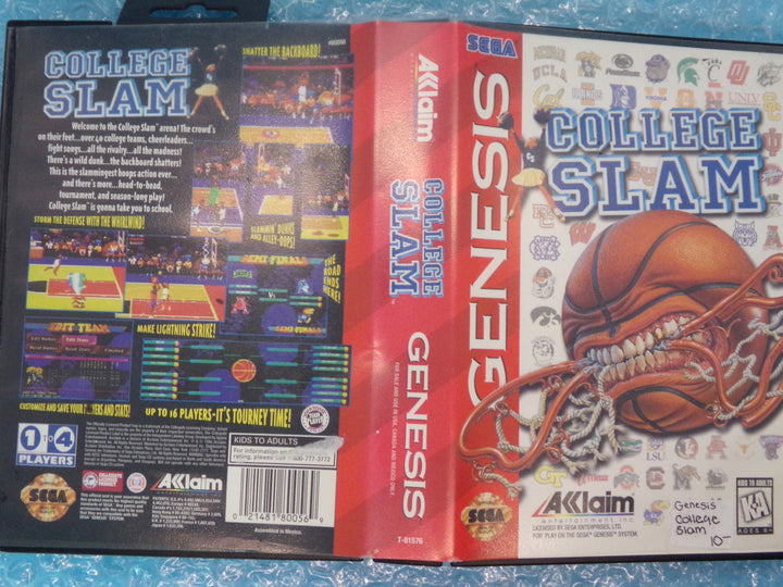 College Slam Sega Genesis Boxed Used