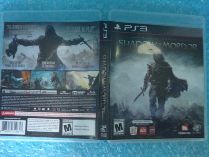 Middle Earth Shadow of Mordor Playstation 3 PS3 Used