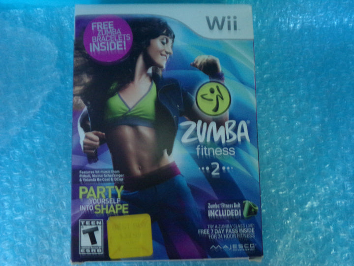 Zumba Fitness 2 W/ Box and Belt Wii NEW