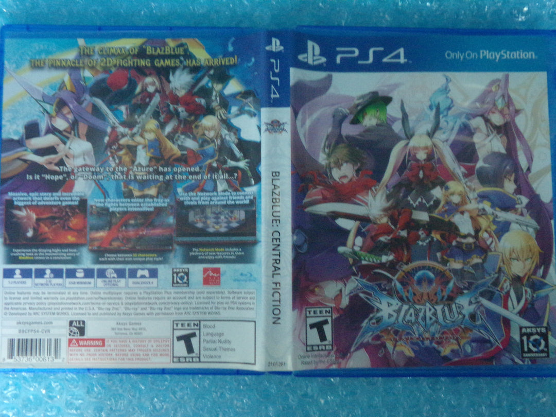 BlazBlue: Central Fiction Playstation 4 PS4 Used