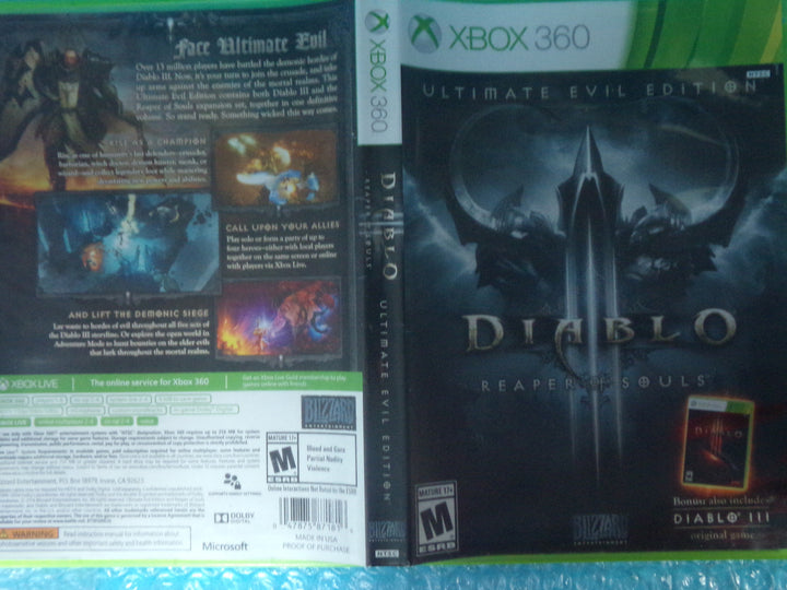 Diablo III: Reaper of Souls - Ultimate Evil Edition Xbox 360 Used