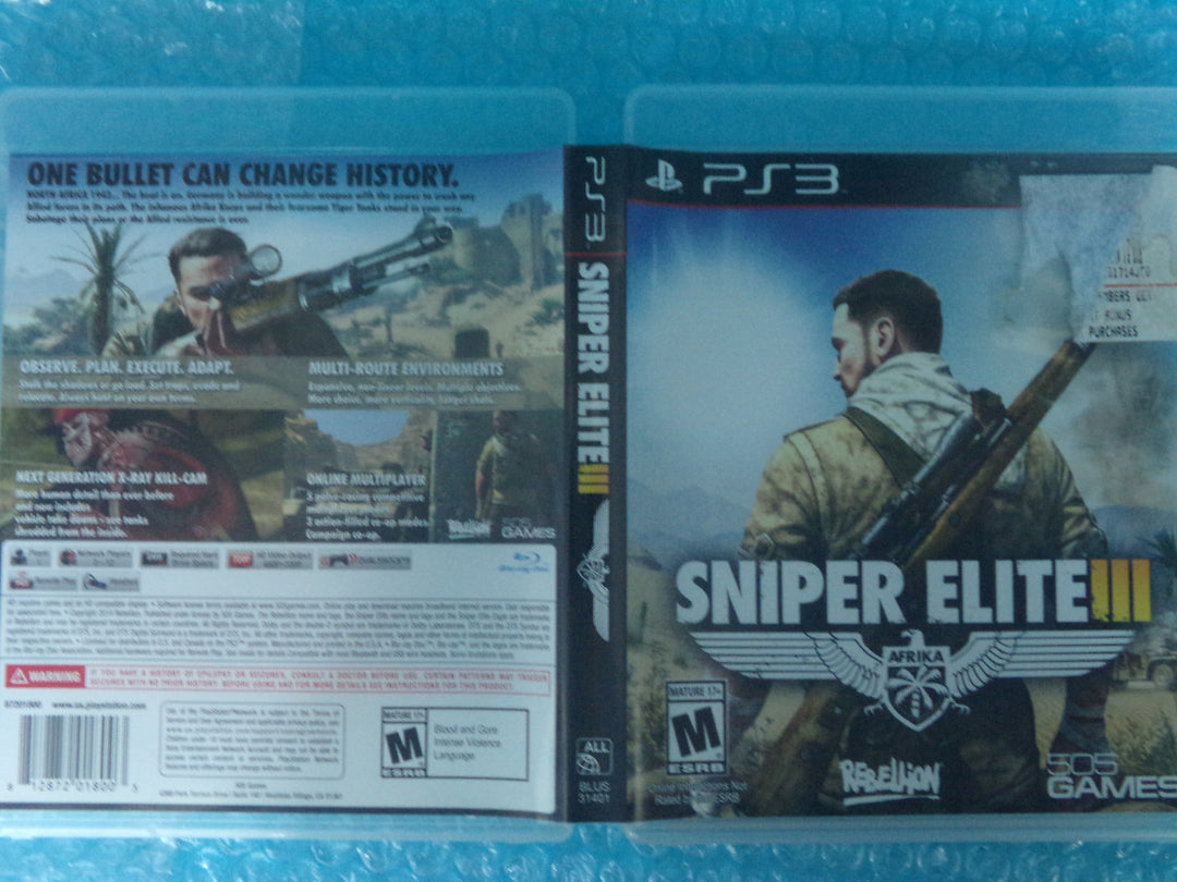 Sniper Elite III Playstation 3 PS3 Used