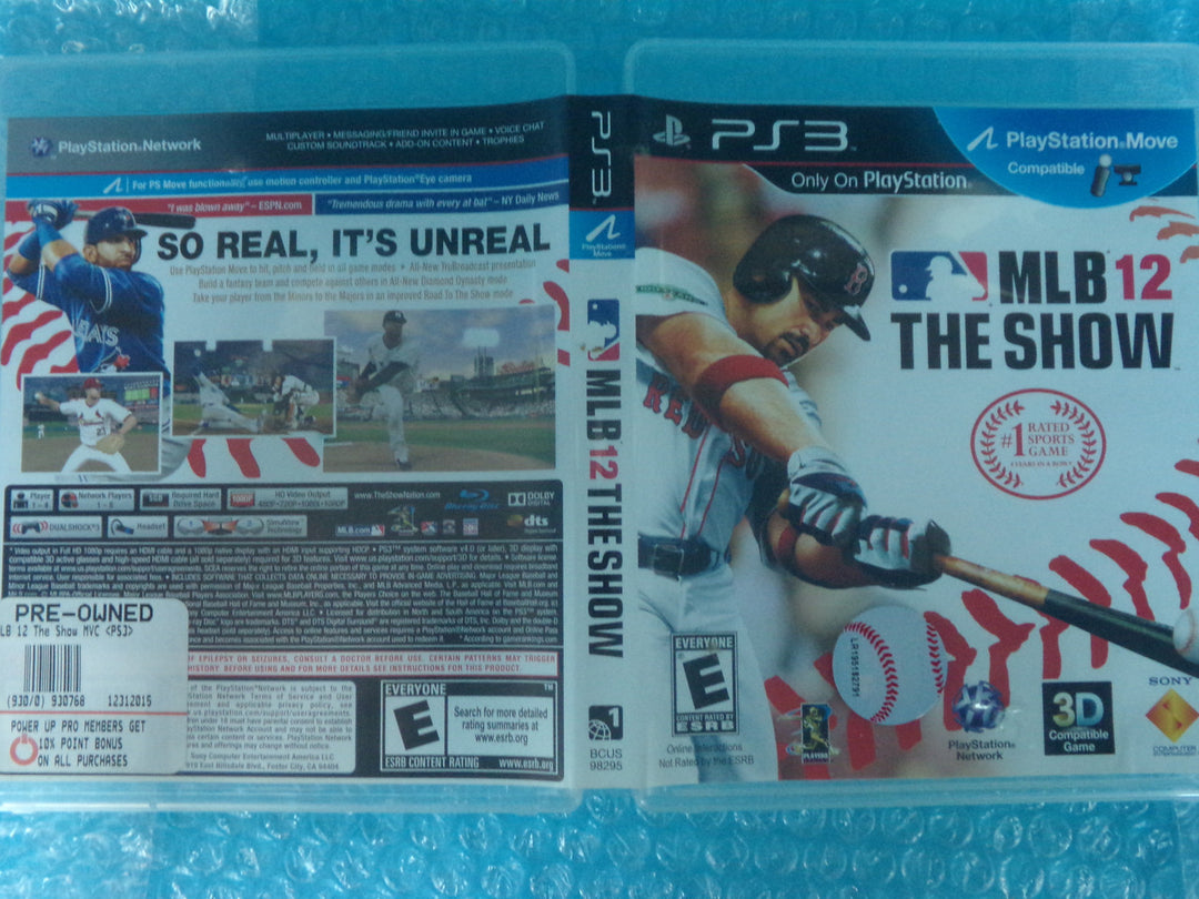 MLB 12: The Show Playstation 3 PS3 Used