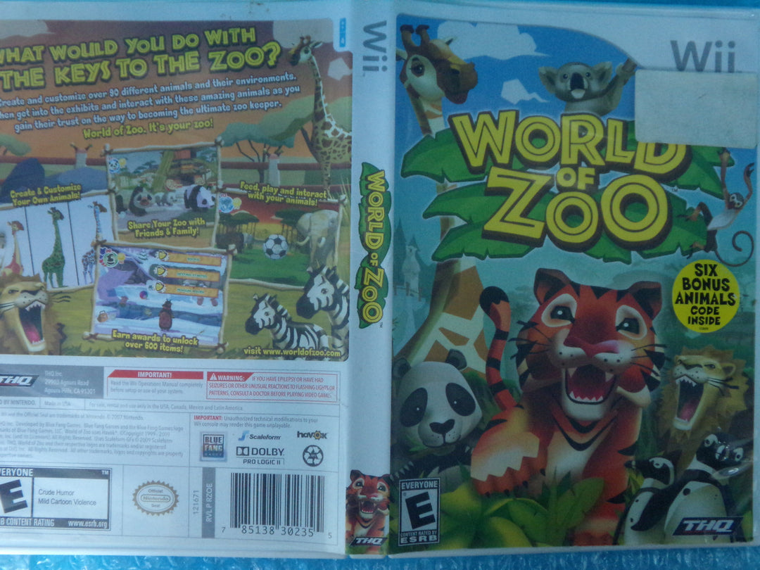 World of Zoo Wii Used