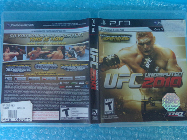 UFC Undisputed 2010 Playstation 3 PS3 Used