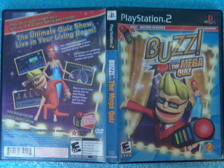 Buzz! The Mega Quiz (Game Only) Playstation 2 PS2 Used