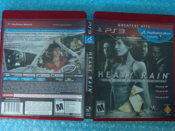 Heavy Rain Director's Cut Playstation 3 PS3 Used    UD102224