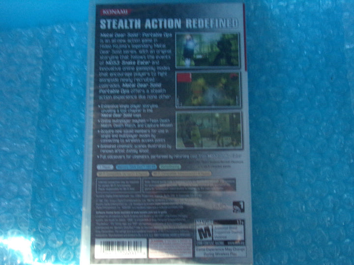 Metal Gear Solid: Portable Ops Playstation Portable PSP NEW
