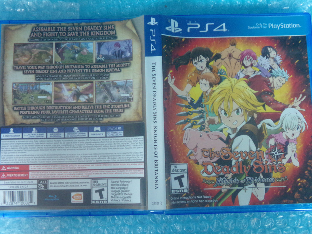 The Seven Deadly Sins: Knights of Britannia Playstation 4 PS4 Used