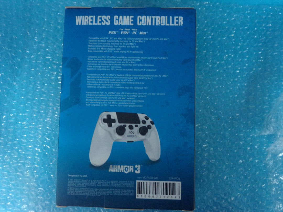 Armor3 Wireless Playstation 4 PS4 Controller (White) NEW