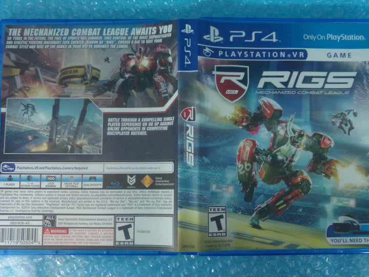 RIGS Mechanized Combat League Playstation 4 PS4 Used