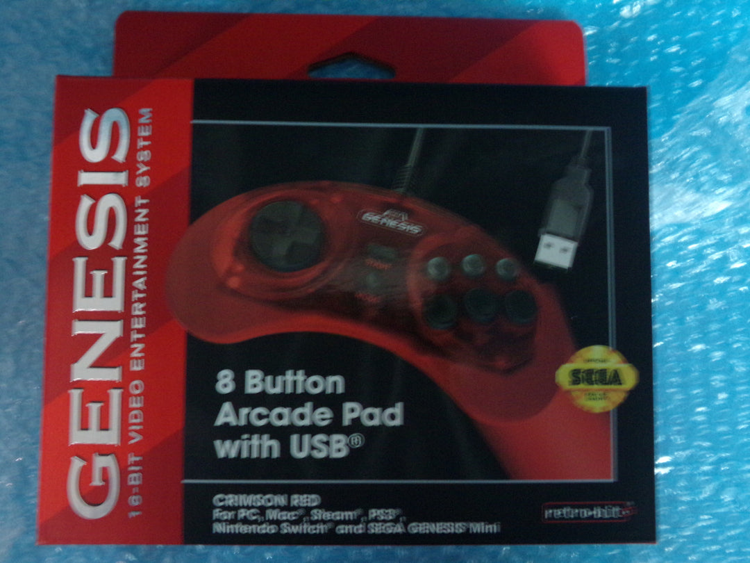 Retro-Bit Genesis 8-Button USB (Crimson)