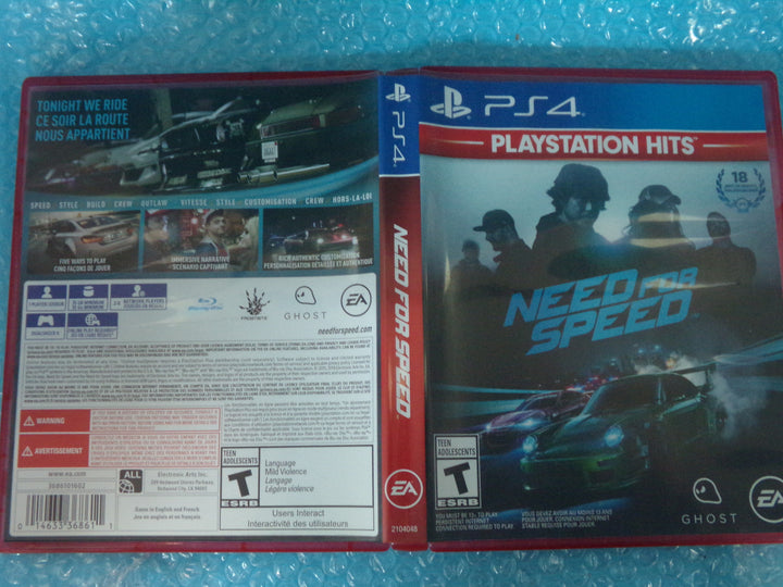 Need For Speed Playstation 4 PS4 Used