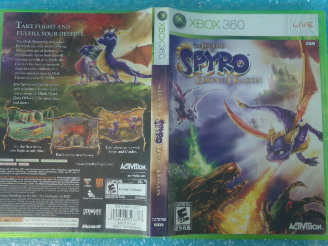 The Legend of Spyro: Dawn of the Dragon Xbox 360 Used
