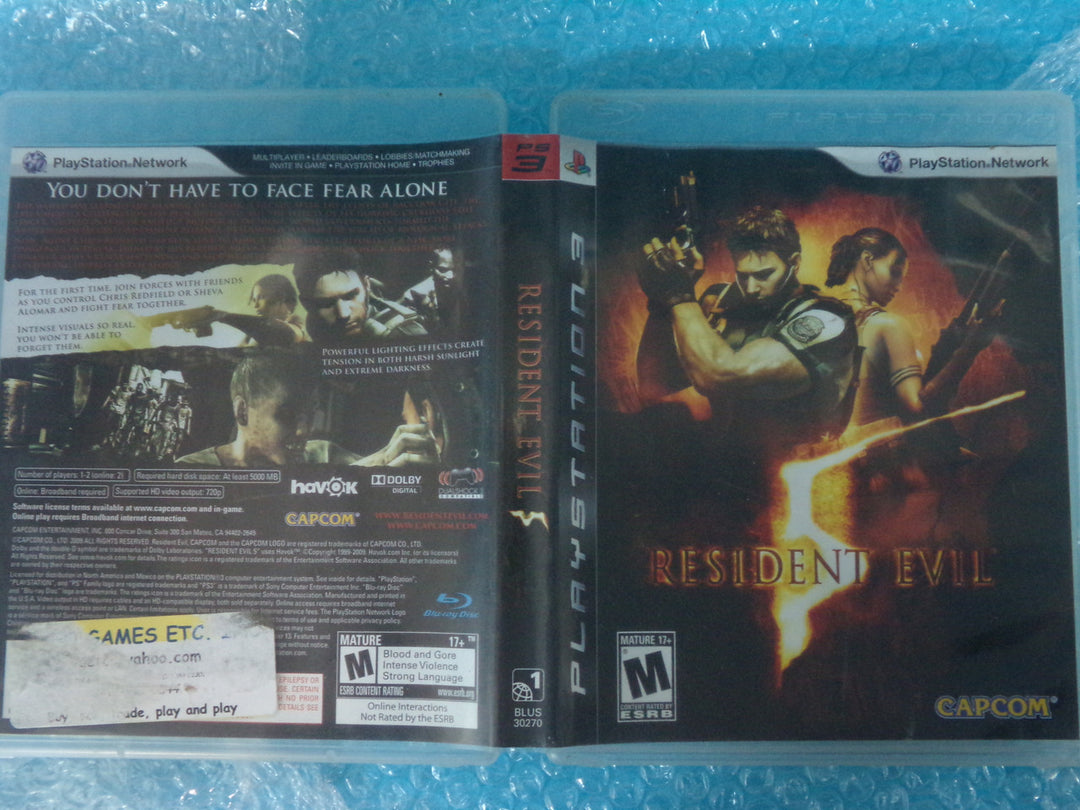 Resident Evil 5 Playstation 3 PS3 Used