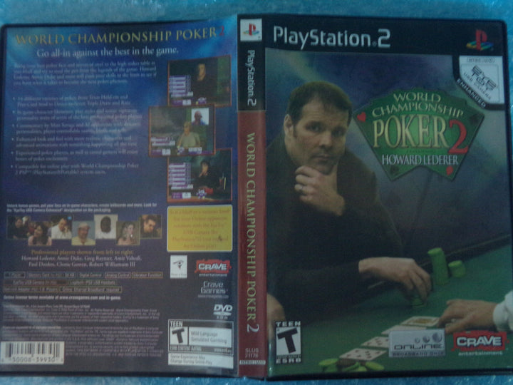 World Championship Poker 2: Featuring Howard Lederer Playstation 2 PS2 Used