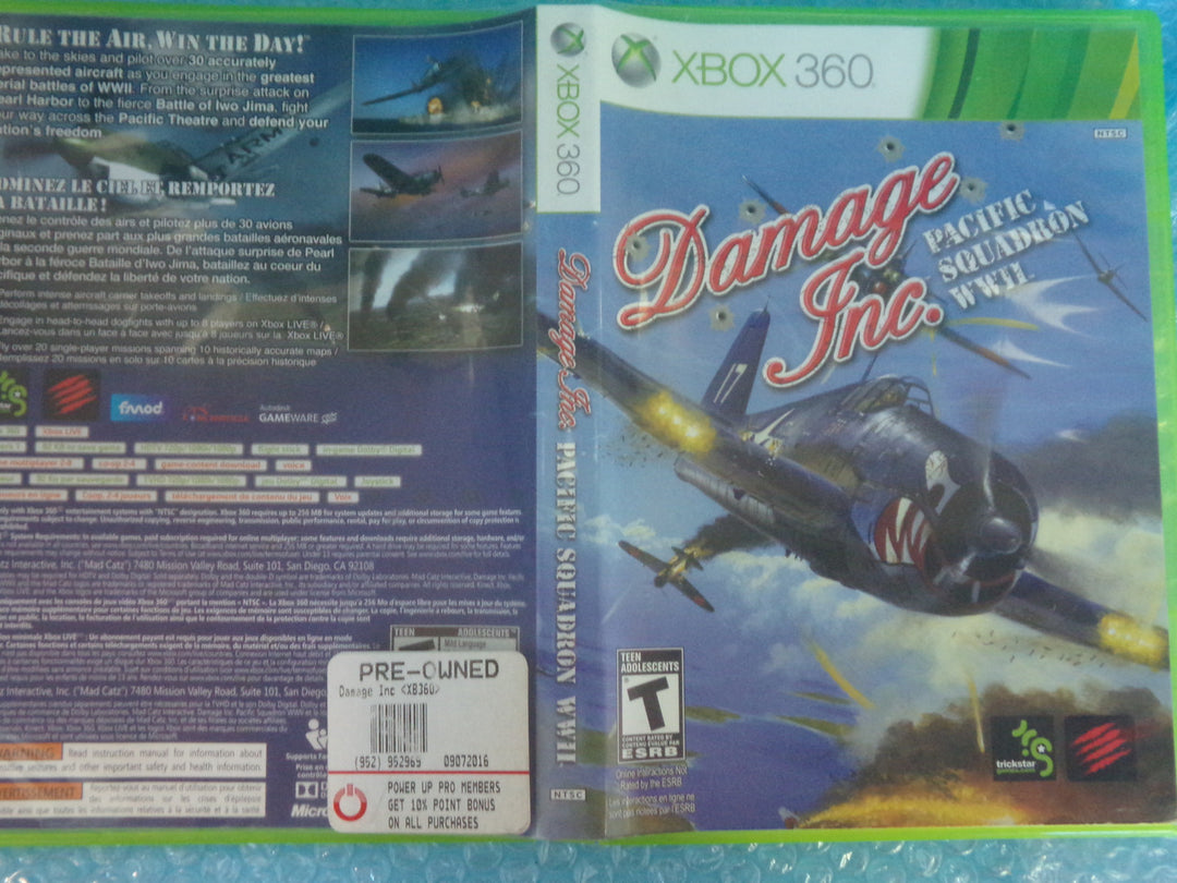 Damage Inc. Pacific Squadron WWII Xbox 360 Used