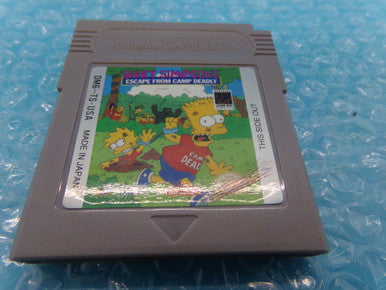 Bart Simpson's Escpae From Camp Deadly Original Game Boy Used
