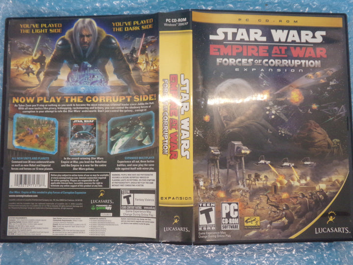 Star Wars Empire at War: Forces of Corruption Expansion Pack PC Used