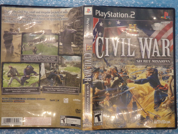 The History Channel: Civil War - Secret Missions Playstation 2 PS2 Used