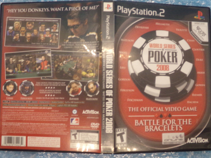 World Series of Poker 2008: Battle for the Bracelets Playstation 2 PS2 Used