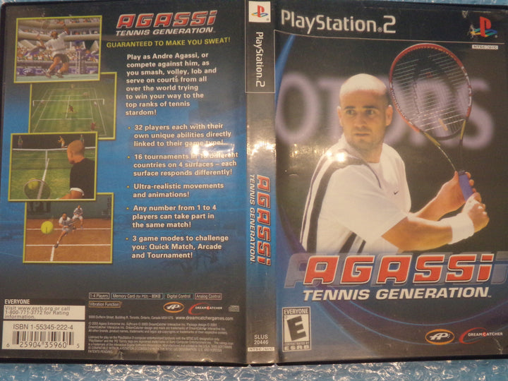 Agassi Tennis Generation Playstation 2 PS2 Used