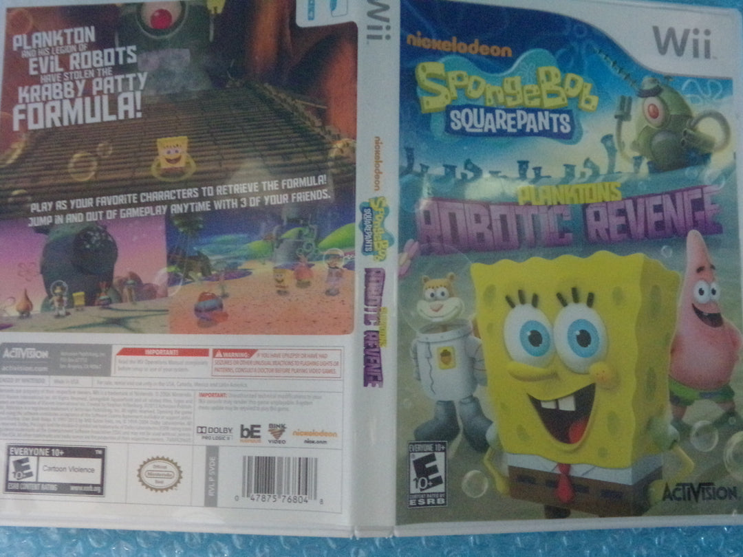 Spongebob Squarepants: Planktons Robotic Revenge Wii Used