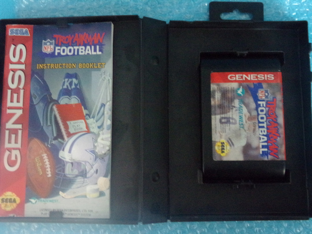 Troy Aikman NFL Football Sega Genesis Boxed Used