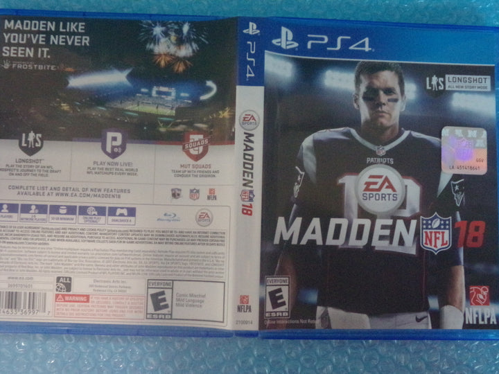Madden NFL 18 Playstation 4 PS4 Used