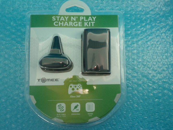Tomee Stay n' Play Charge Kit for Xbox 360 NEW
