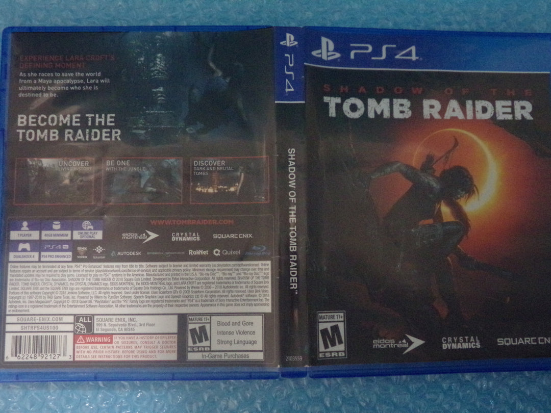 Shadow of the Tomb Raider Playstation 4 PS4 Used