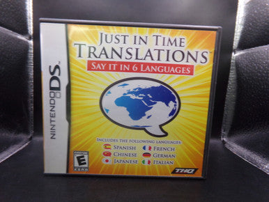 Just in Time Translations Nintendo DS Used