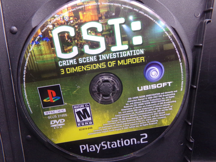 CSI: 3 Dimensions of Murder Playstation 2 PS2 Disc Only