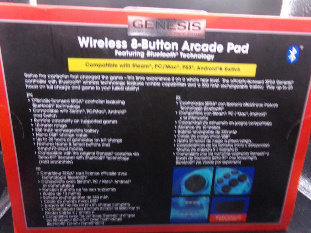 Retro-Bit Wireless Bluetooth Genesis Controller (Blue) NEW (Genesis Adapter Sold Separately)