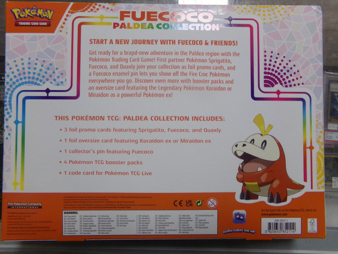 Pokemon Trading Card Game Paldea Collection Box (Fuecoco)