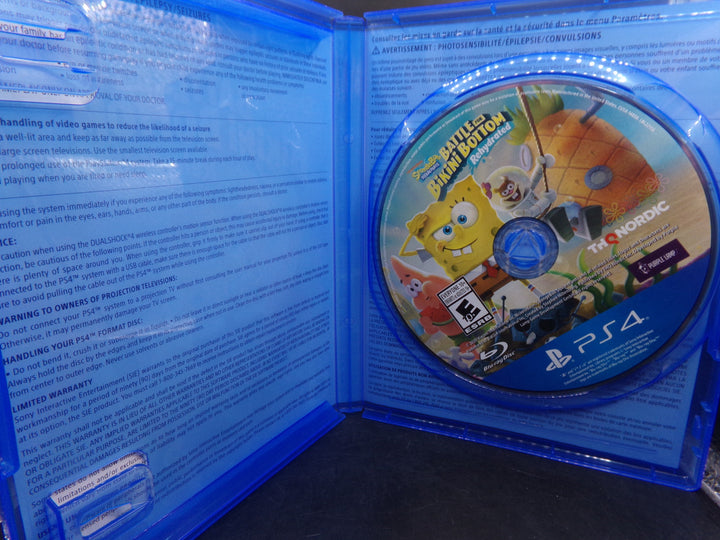 Spongebob Battle For Bikini Bottom Rehydrated Playstation 4 PS4 Used
